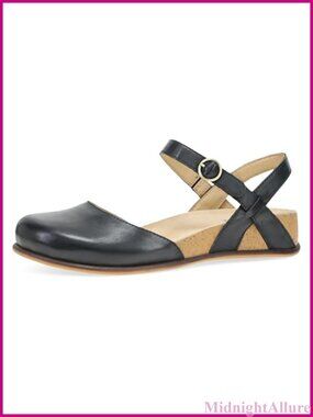Dansko Christine Women's Mary Jane Low Wedge Leather Shoes